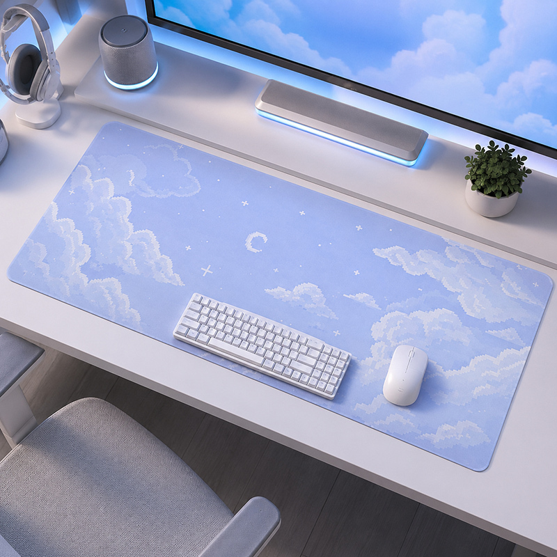 Pc Gaming Cloud - 마우스 패드 블루 문 클라우드 스카이