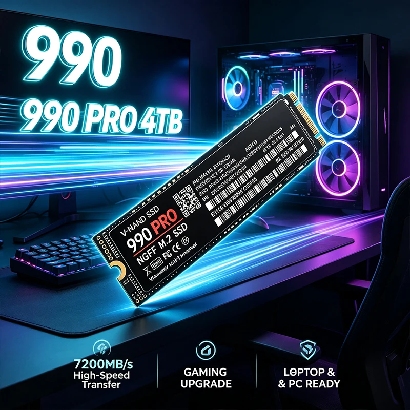 Pc Gaming Ps5 - 990 PRO M.2 NGFF SSD, 7200MB/s,