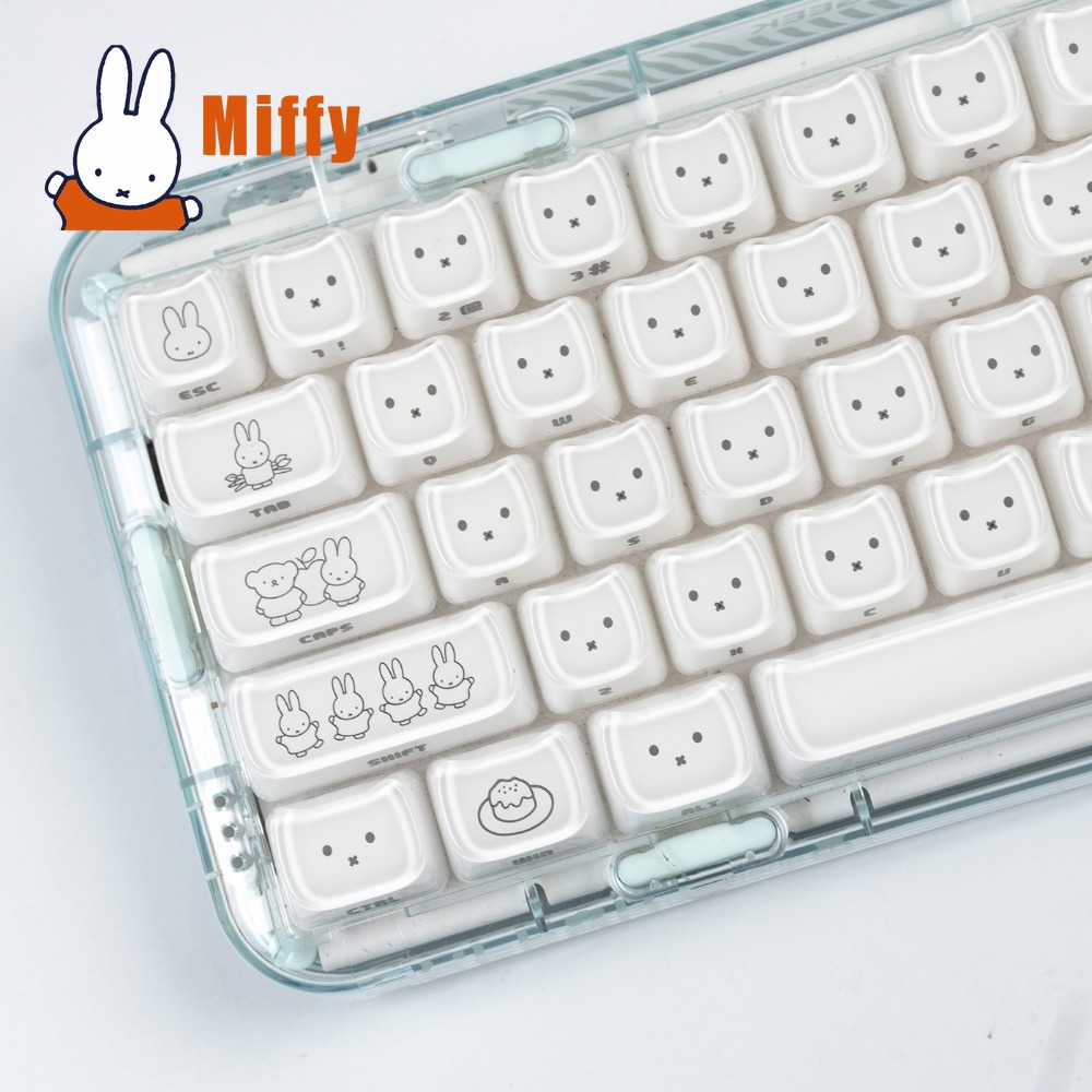 Kawaii Miffy Keycaps 귀여운 토끼 키  - Pc Gaming Sultan 리뷰 및 가격