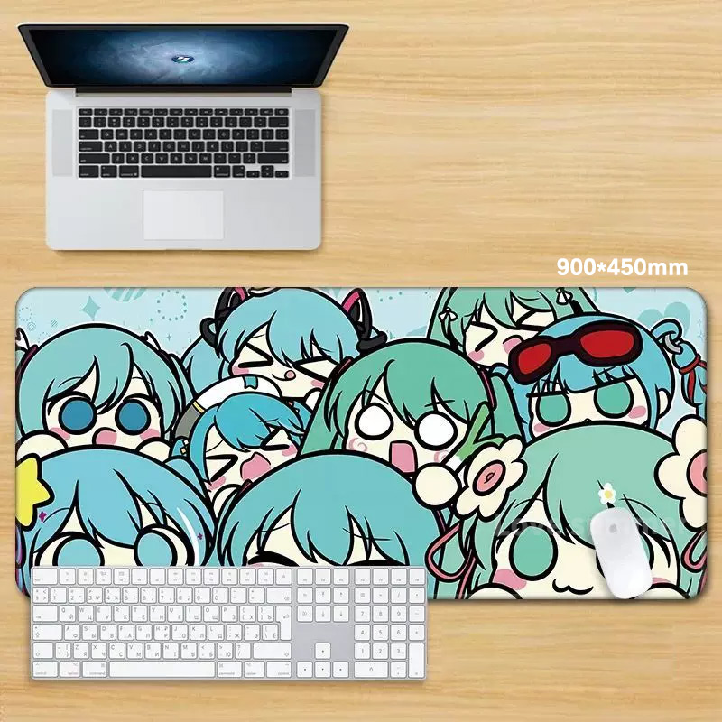 애니메이션 마우스 패드 게이머 키보드 패드 데스크 H- - Pc Gaming Hatsune Miku 리뷰 및 가격