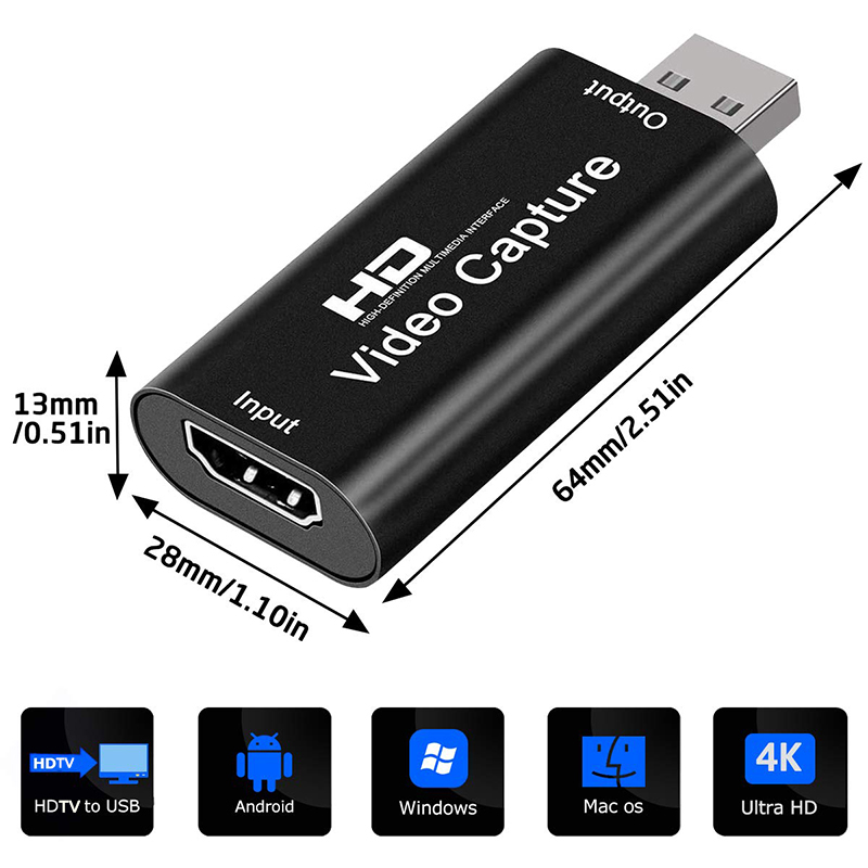 USB 2.0 비디오 캡처 카드 HD 4K to 108 - Pc Gaming Game 리뷰 및 가격