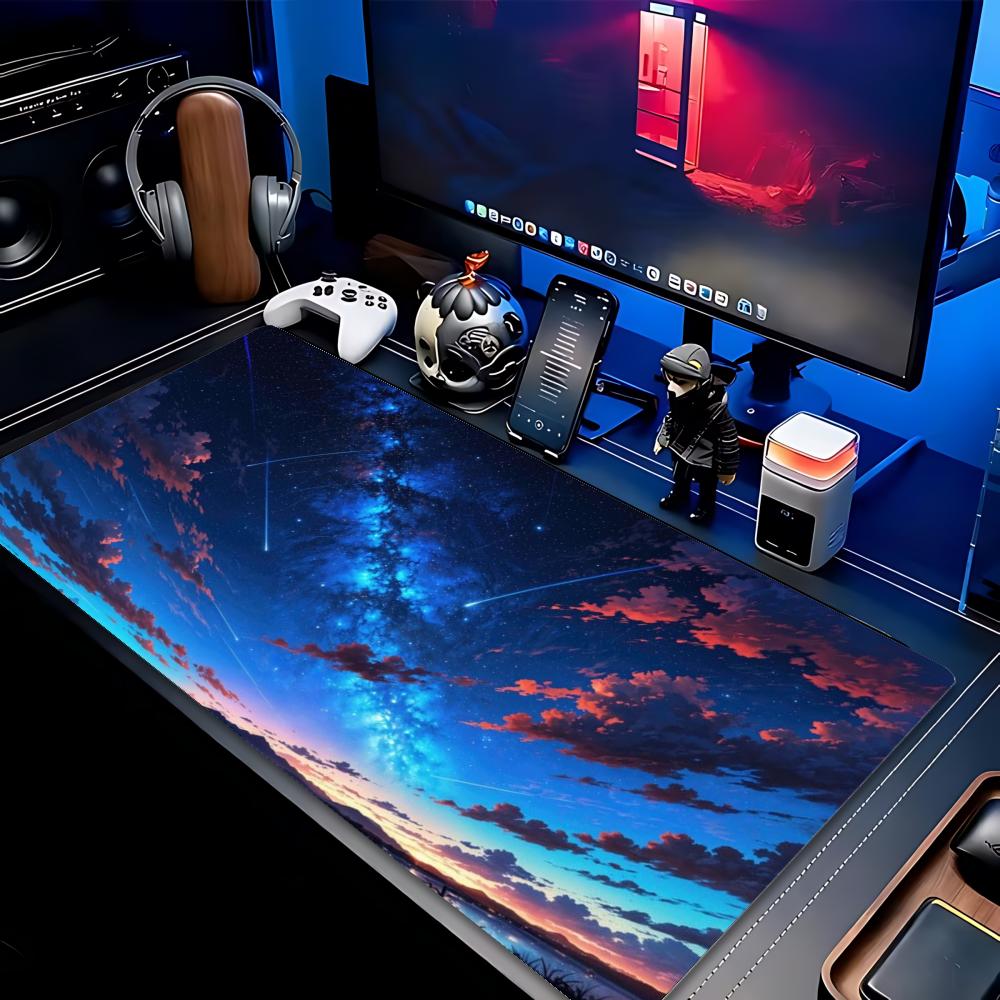 대형 마우스패드, 석양과 별이 빛나는 구름 디자인, 키 - Pc Gaming Cloud 리뷰 및 가격