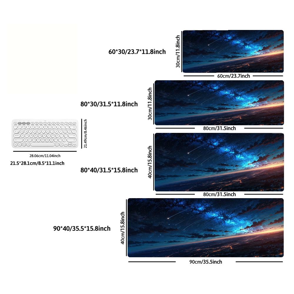 대형 마우스패드, 석양과 별이 빛나는 구름 디자인, 키 - Pc Gaming Cloud 리뷰 및 가격