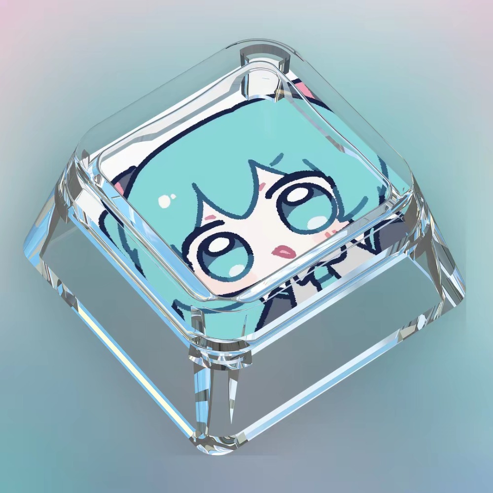 만화 하츠네 미쿠 키캡 Q 버전 귀여운 기계식 키보드  - Pc Gaming Hatsune Miku 리뷰 및 가격