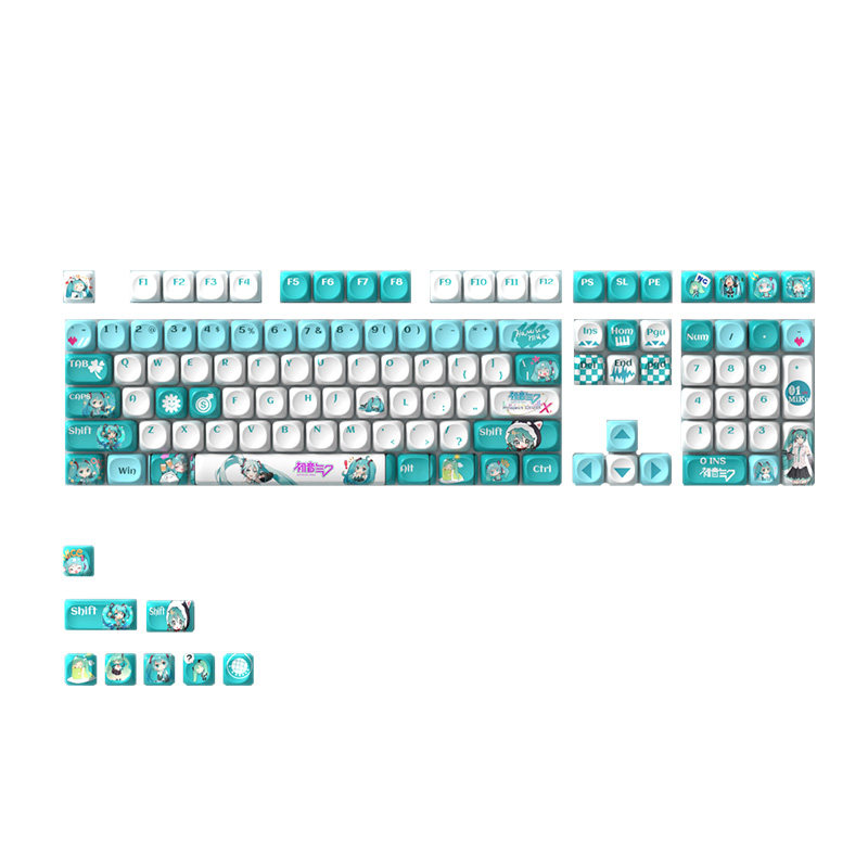 애니메이션 기계식 키보드 키캡 카와이 하츠네 미쿠 피규 - Pc Gaming Hatsune Miku 리뷰 및 가격